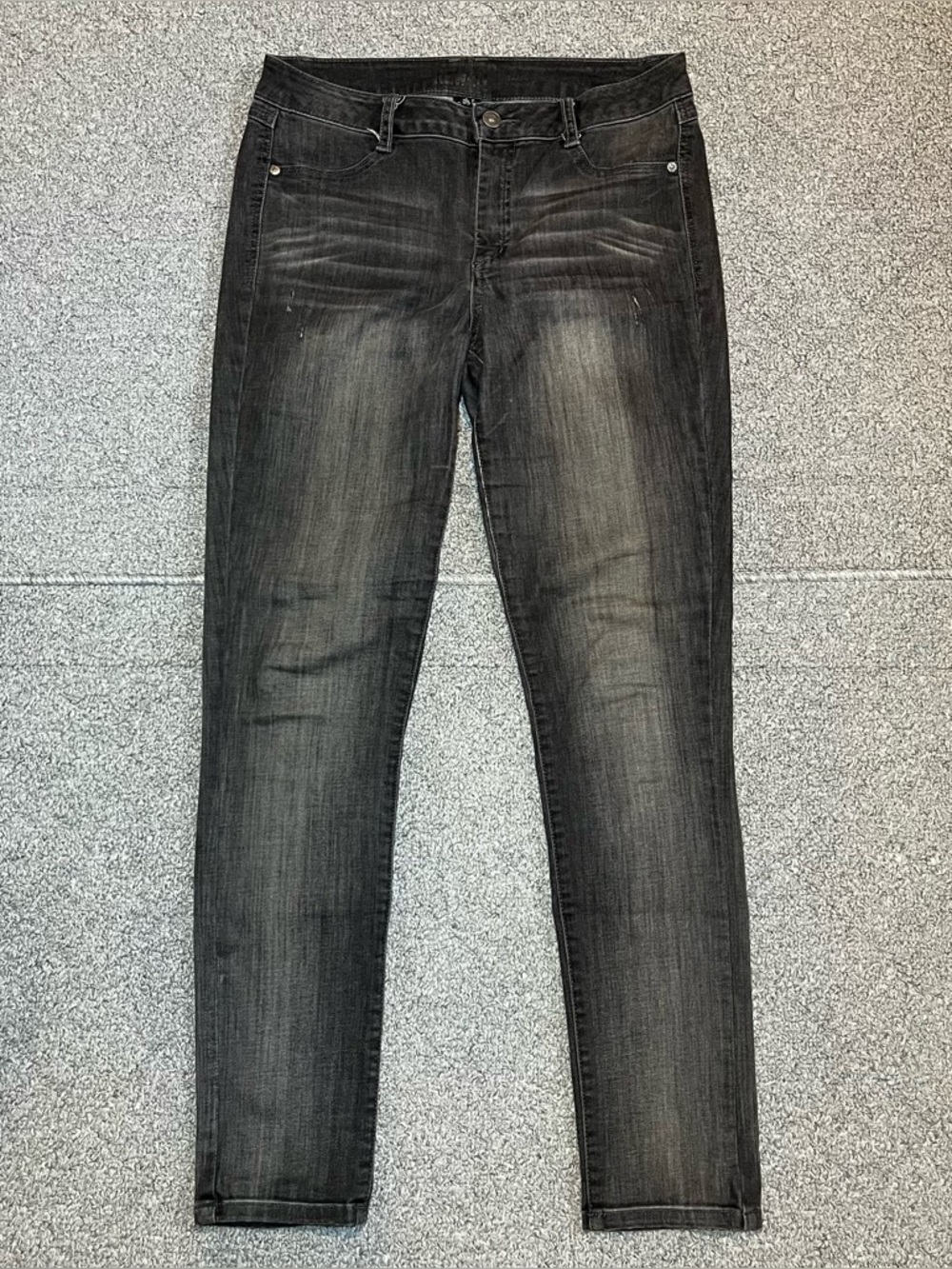 REWASH Distressed Skinny Ankle Jeans Womens Size 7/28 Black Denim